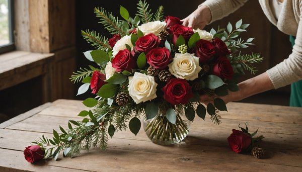 Bouquets de Noel originaux avec Entrefleuristes